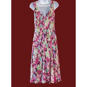 Jones New York Pink Flower Power Flapper Dress